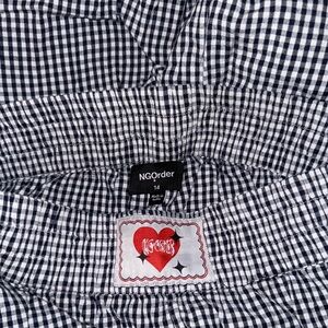 NGOrder Gingham Black Chef Pants